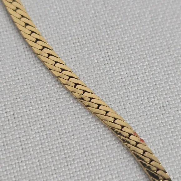 Vintage Vendome Red Enamel Crystal Detail Collar Necklace - Picture 4 of 6